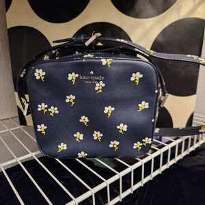 Katpade Saffiano Leather Flower Camera Crossbody